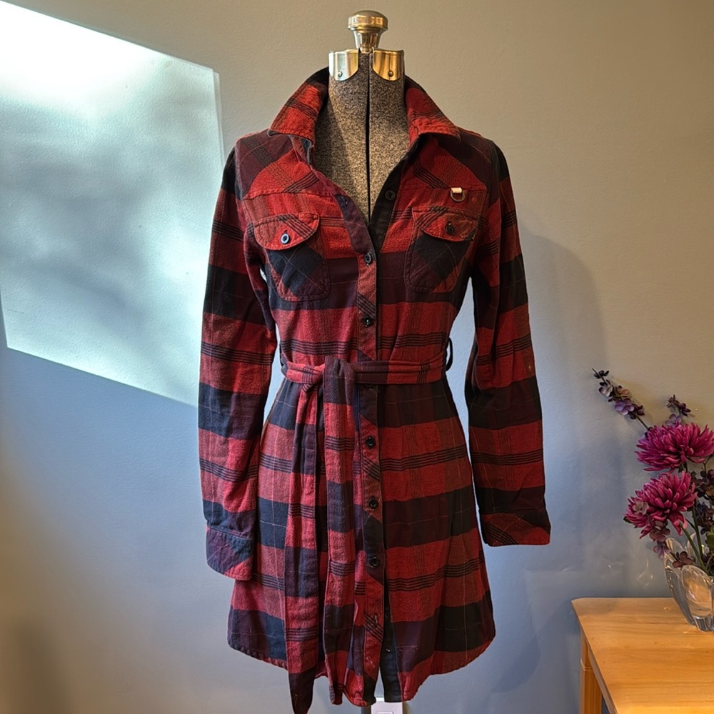 Jetty Flannel Shirtdress